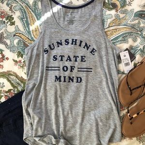 Sunshine State of Mind Tank. Says XS but runs big more like S/M